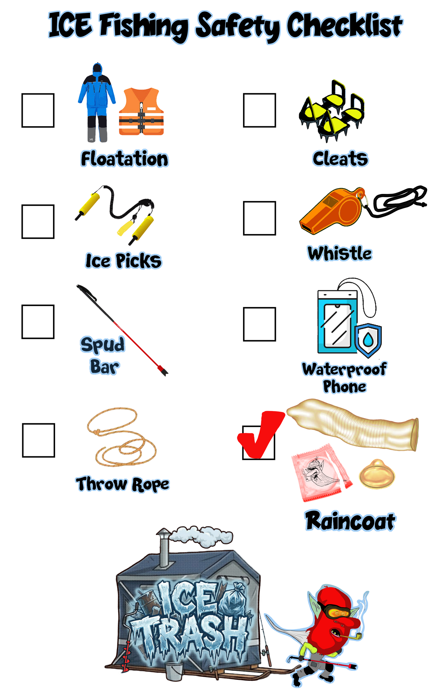 Ice Safety Checklist Tee