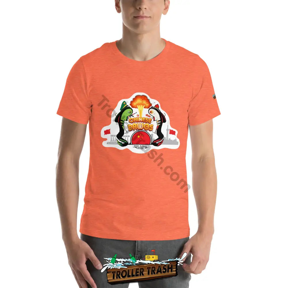 Chinese Dawgs Tee Heather Orange / S T-Shirts