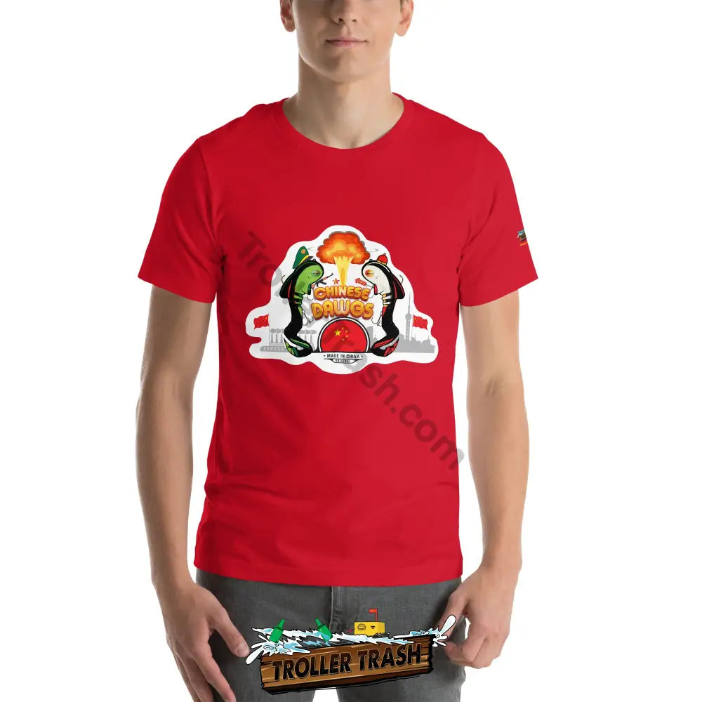 Chinese Dawgs Tee Red / Xs T-Shirts