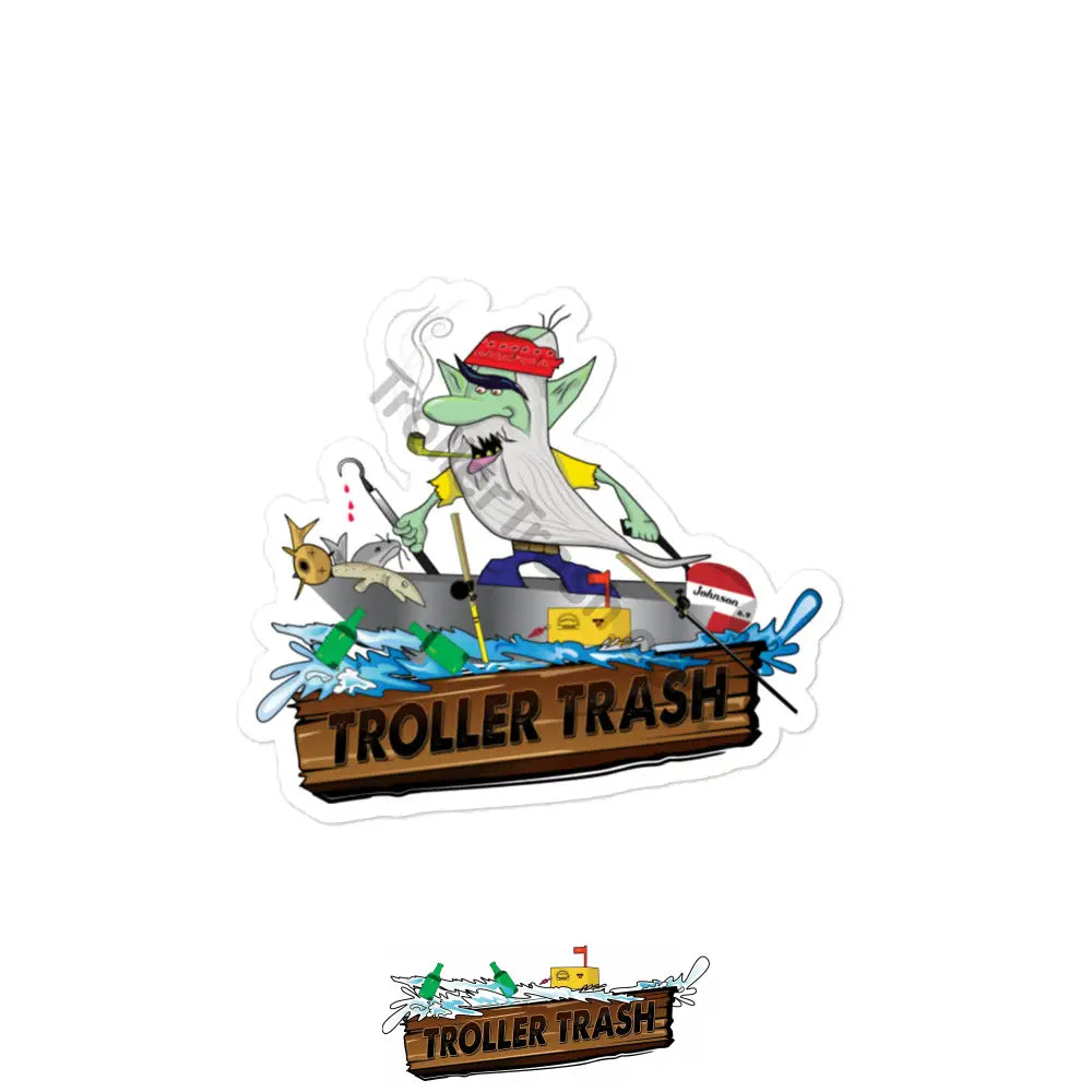 Troller Trash Stickers 4″×4″