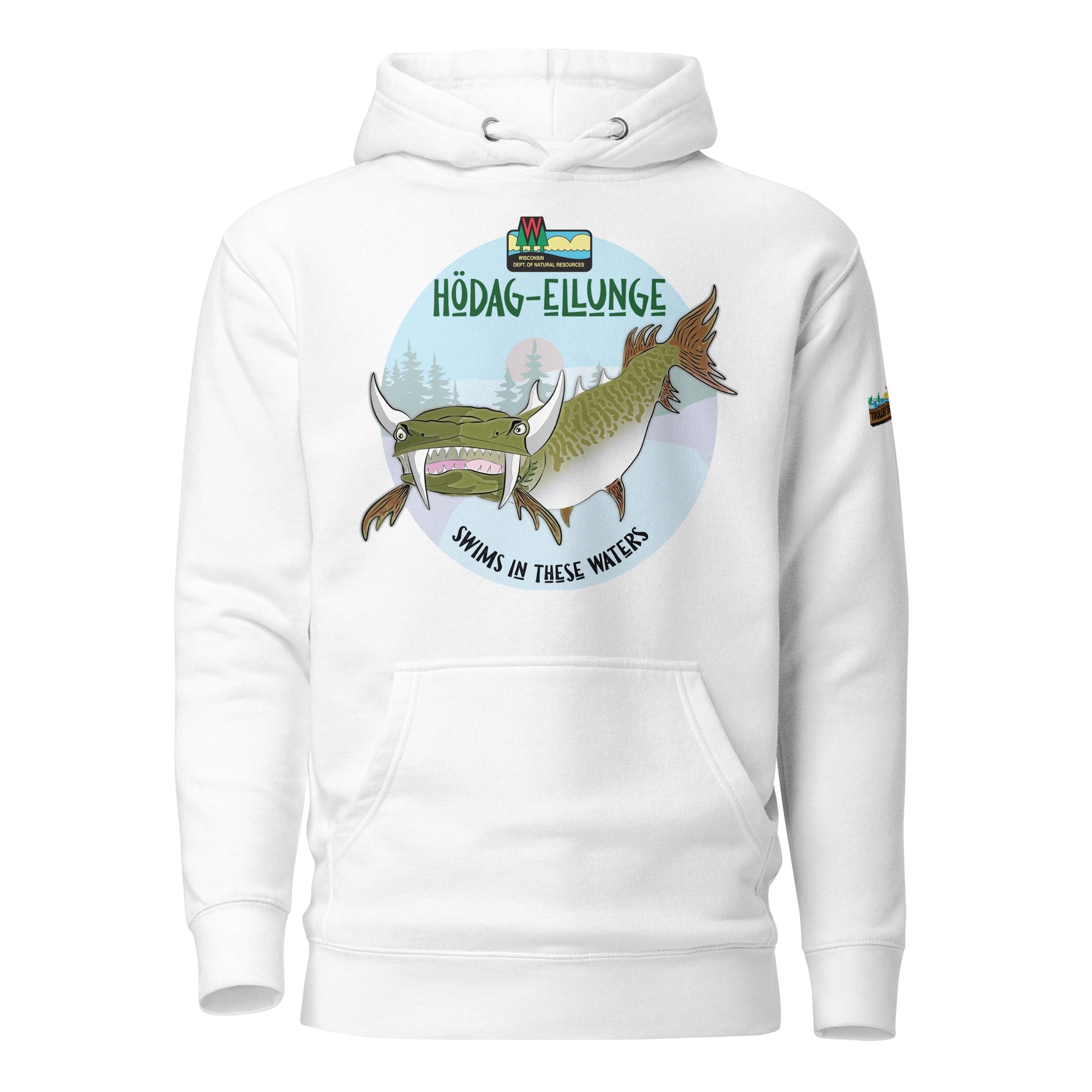 Hodag-Ellunge Hoodie White / S Hoodies