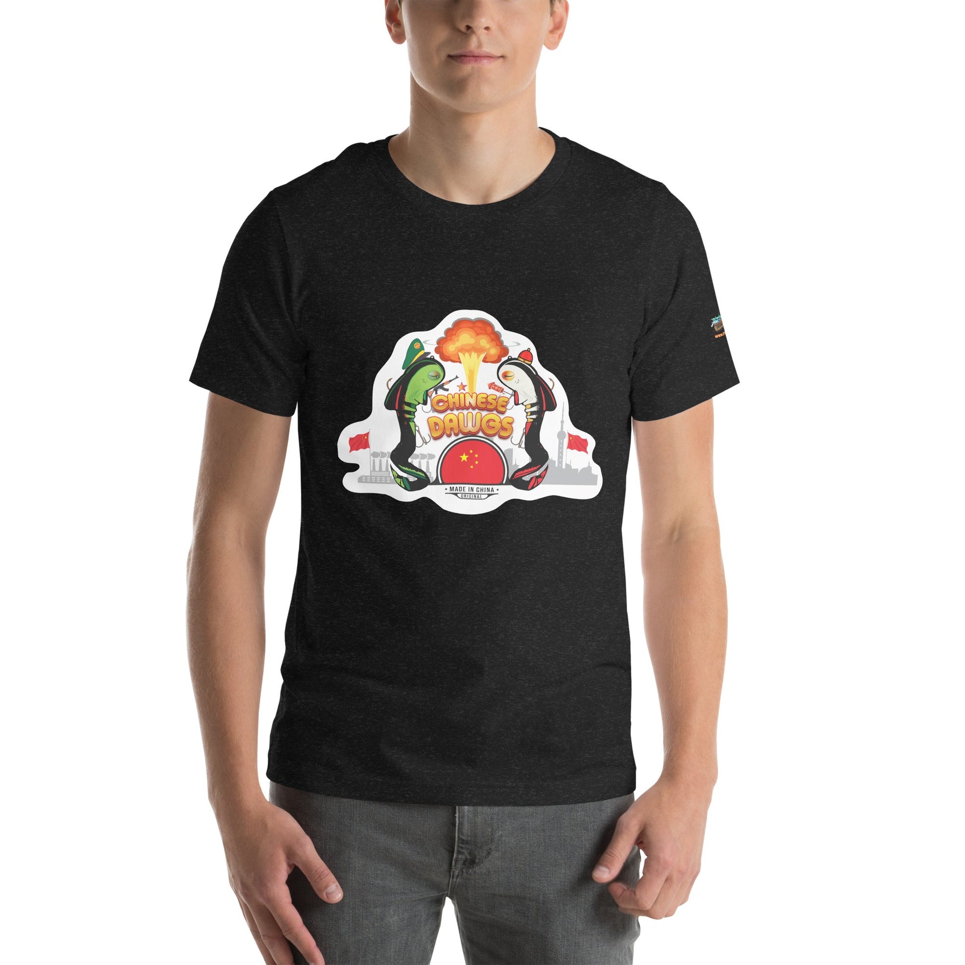 Chinese Dawgs Tee Black Heather / Xs T-Shirts