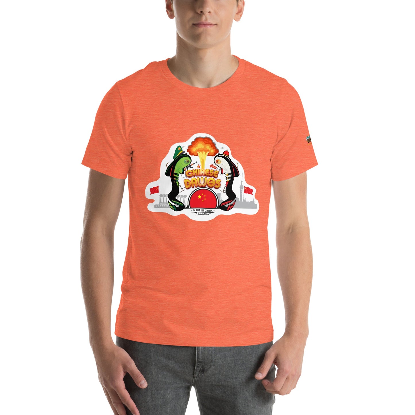 Chinese Dawgs Tee Heather Orange / S T-Shirts